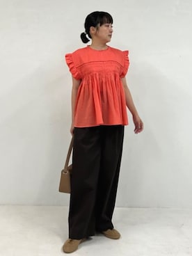 「FREAK'S STORE（フリークスストア）のアイテム（シャツ/ブラウス）」を使った、FREAK'S STORE HEAD OFFICE WOMENさん（レディース・161cm）の夏コーディネート
