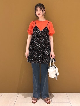 「アイテム（チュニック）」を使った、FREAK'S STORE HEAD OFFICE WOMENさん（レディース・163cm）の夏コーディネート