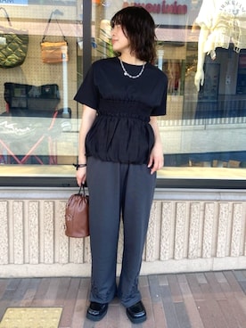 「アイテム（スウェットパンツ）」を使った、FREAK'S STORE HEAD OFFICE WOMENさん（レディース・156cm）の秋コーディネート