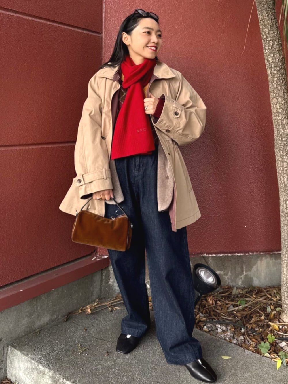 セットアイテム】マルチウェイ ボアベスト付き 配色 テントライン