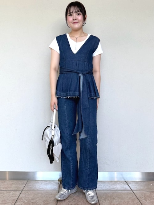 セール】【全骨格優勝！シリーズ】 リメイク風 デニム＜セットアップ