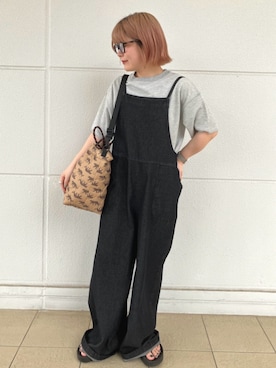 「アイテム（オールインワン・サロペット）」を使った、FREAK'S STORE HEAD OFFICE WOMENさん（レディース・153cm）の夏コーディネート