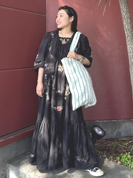 「Freada（フリーダ）のアイテム（ワンピース/ドレス）」を使った、FREAK'S STORE HEAD OFFICE WOMENさん（レディース・147cm）の春コーディネート