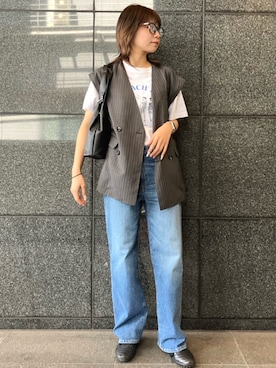 「アイテム（ハンドバッグ）」を使った、FREAK'S STORE HEAD OFFICE WOMENさん（レディース・165cm）の夏コーディネート