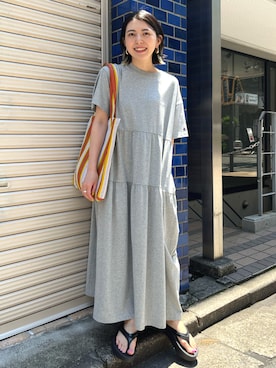 「FREAK'S STORE（フリークスストア）のアイテム（ワンピース/ドレス）」を使った、FREAK'S STORE HEAD OFFICE WOMENさん（レディース・152cm）の夏コーディネート