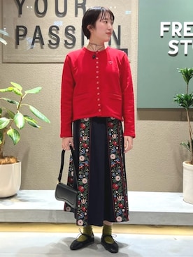 「Freada（フリーダ）のアイテム（スカート）」を使った、FREAK'S STORE HEAD OFFICE WOMENさん（レディース・167cm）の春コーディネート