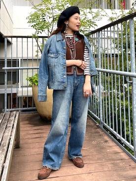 「アイテム（ローファー）」を使った、FREAK'S STORE HEAD OFFICE WOMENさん（レディース・149cm）の秋コーディネート