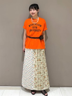 「FREAK'S STORE（フリークスストア）のシアーメッシュサンダル/チュールメッシュサンダル（サンダル、ブラック系）」を使った、FREAK'S STORE HEAD OFFICE WOMENさん（レディース・147cm）の夏コーディネート