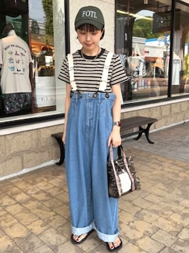 「FREAK'S STORE（フリークスストア）のアイテム（ネックレス）」を使った、FREAK'S STORE HEAD OFFICE WOMENさん（レディース・156cm）の夏コーディネート