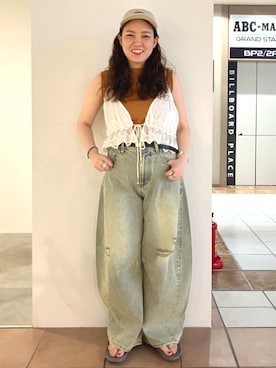 「FREAK'S STORE（フリークスストア）のアイテム」を使った、FREAK'S STORE HEAD OFFICE WOMENさん（レディース・154cm）の夏コーディネート