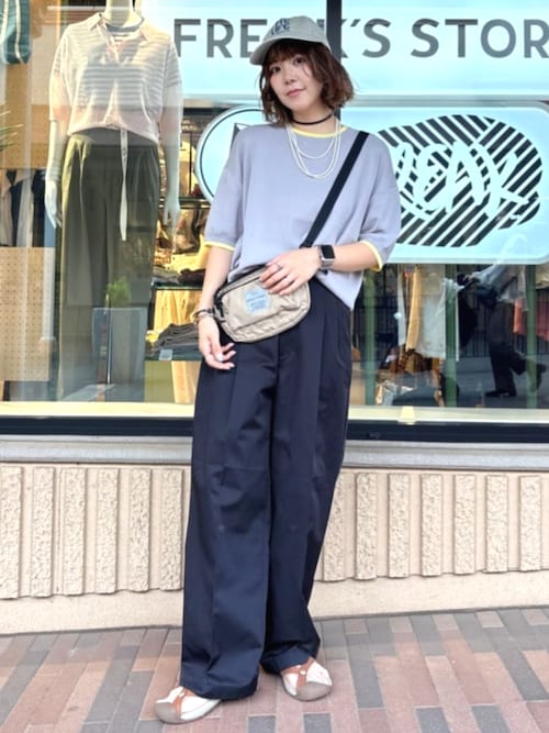 限定展開　<接触冷感>クールタッチ 配色 レイヤード 半袖 ニット プルオーバー