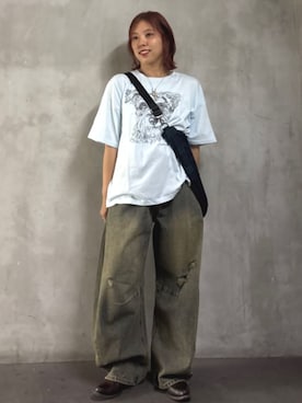 「メンズライクコーデ」｜「アイテム（トップス）」を使った、FREAK'S STORE HEAD OFFICE WOMENさん（レディース・160cm）の夏コーディネート