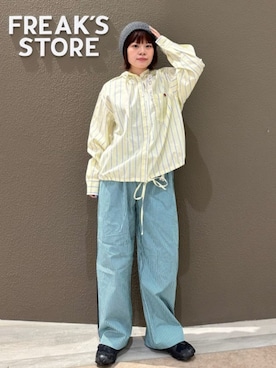 「フードシャツ」｜FREAK'S STORE HEAD OFFICE WOMENさん（レディース・151cm）の春コーディネート