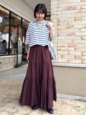 「バスクシャツ」｜FREAK'S STORE HEAD OFFICE WOMENさん（レディース・156cm）の春コーディネート