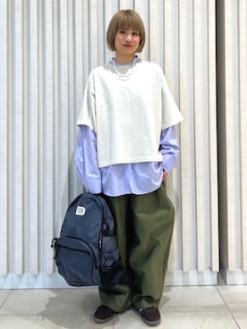 「FREAK'S STORE（フリークスストア）のアイテム（パンツ）」を使った、FREAK'S STORE HEAD OFFICE WOMENさん（レディース・155cm）の春コーディネート