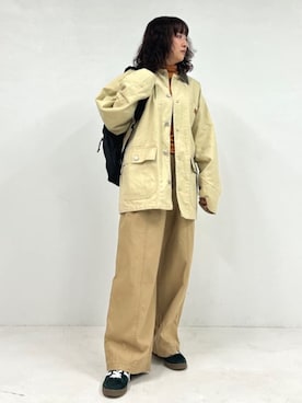 「アイテム（カバーオール）」を使った、FREAK'S STORE HEAD OFFICE WOMENさん（レディース・161cm）の秋コーディネート
