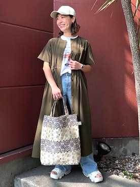 「FREAK'S STORE（フリークスストア）のアイテム（ワンピース/ドレス）」を使った、FREAK'S STORE HEAD OFFICE WOMENさん（レディース・162cm）の春コーディネート