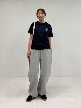 「PUBLUX（パブリュクス）のPUBLUX/パブリュクス ハート クロスステッチ Tシャツ　限定展開（Tシャツ/カットソー、ブルー系）」を使った、FREAK'S STORE HEAD OFFICE WOMENさん（レディース・160cm）の春コーディネート