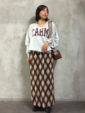 「FREAK'S STORE（フリークスストア）のTHEATRE PRODUCTS × FREAK'S STORE/シアタープロダクツ 別注 ジャガードテープ ボディバッグ（ショルダーバッグ）」を使った、FREAK'S STORE HEAD OFFICE WOMENさん（レディース・160cm）の秋コーディネート