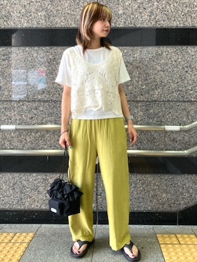 「FREAK'S STORE（フリークスストア）のアイテム」を使った、FREAK'S STORE HEAD OFFICE WOMENさん（レディース・165cm）の夏コーディネート