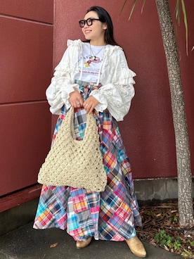 「Freada（フリーダ）のアイテム（トップス）」を使った、FREAK'S STORE HEAD OFFICE WOMENさん（レディース・147cm）の夏コーディネート