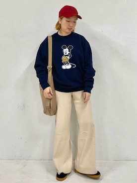 「ミッキー」｜FREAK'S STORE HEAD OFFICE WOMENさん（レディース・154cm）の秋コーディネート