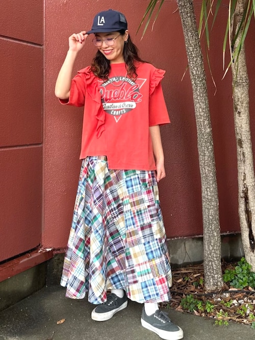 Freada/フリーダ インドパッチワークチェック巻きスカート（スカート