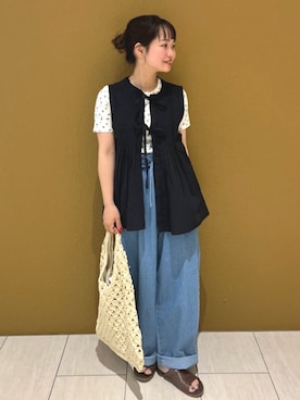 「アイテム（チノパンツ）」を使った、FREAK'S STORE HEAD OFFICE WOMENさん（レディース・150cm）の夏コーディネート