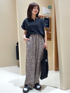 「FREAK'S STORE（フリークスストア）の＜低身長サイズあり＞リネンレーヨン イージーパンツ/コットンイージーパンツ（その他パンツ、その他）」を使った、FREAK'S STORE HEAD OFFICE WOMENさん（レディース・160cm）の春コーディネート