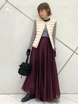 「FREAK'S STORE（フリークスストア）のアイテム（スカート）」を使った、FREAK'S STORE HEAD OFFICE WOMENさん（レディース・159cm）の秋コーディネート