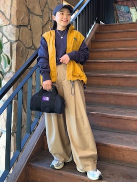 「FREAK'S STORE（フリークスストア）のアイテム（帽子）」を使った、FREAK'S STORE HEAD OFFICE WOMENさん（レディース・147cm）の春コーディネート