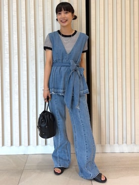 「アイテム（チュニック）」を使った、FREAK'S STORE HEAD OFFICE WOMENさん（レディース・154cm）の夏コーディネート