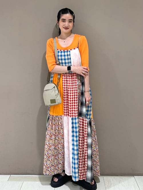 Freada/フリーダ パッチワーク三段ティアードキャミドレス 26SS / キャミワンピース