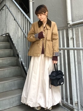 「アイテム（カバーオール）」を使った、FREAK'S STORE HEAD OFFICE WOMENさん（レディース・159cm）の秋コーディネート