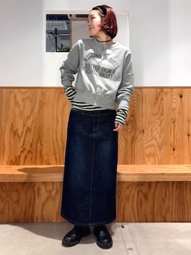 美品☆AMERICANA アメリカーナ 別注ボリューム裏毛フルジップフードワンピ FREAK'S STORE（フリークスストア）の「AMERICANA×FREAK'S STORE