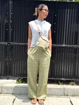 「FREAK'S STORE（フリークスストア）のアイテム」を使った、FREAK'S STORE HEAD OFFICE WOMENさん（レディース・165cm）の夏コーディネート