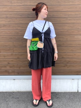「WILD THINGS（ワイルドシングス）のアイテム」を使った、FREAK'S STORE HEAD OFFICE WOMENさん（レディース・166cm）の夏コーディネート