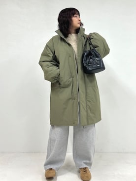 「FREAK'S STORE（フリークスストア）のアイテム（ダウンジャケット/コート）」を使った、FREAK'S STORE HEAD OFFICE WOMENさん（レディース・161cm）の秋コーディネート