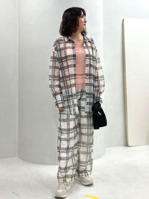 ヘンリーネックテレコプルオーバー  CHARCOAL /フラワー刺繍ブラウス セール】限定展開 シアー テレコ ヘンリーネック プルオーバー（T