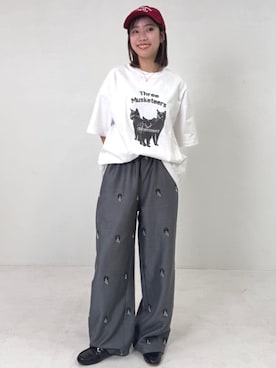 「ネコ」｜FREAK'S STORE HEAD OFFICE WOMENさん（レディース・157cm）の夏コーディネート