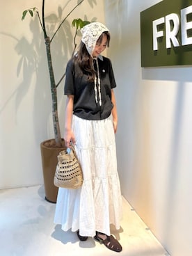 「FREAK'S STORE（フリークスストア）のアイテム（バッグ）」を使った、FREAK'S STORE HEAD OFFICE WOMENさん（レディース・160cm）の春コーディネート