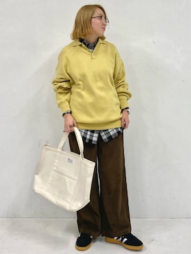 「FREAK'S STORE（フリークスストア）のアイテム（その他パンツ）」を使った、FREAK'S STORE HEAD OFFICE WOMENさん（レディース・154cm）の秋コーディネート