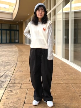 「FREAK'S STORE（フリークスストア）のアイテム（帽子）」を使った、FREAK'S STORE HEAD OFFICE WOMENさん（レディース・151cm）の春コーディネート