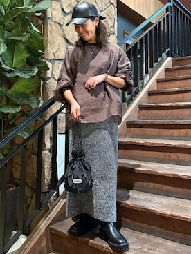 「オーガンジー」｜「アイテム（帽子）」を使った、FREAK'S STORE HEAD OFFICE WOMENさん（レディース・162cm）の秋コーディネート