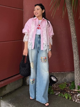 「Freada（フリーダ）のアイテム」を使った、FREAK'S STORE HEAD OFFICE WOMENさん（レディース・147cm）の春コーディネート
