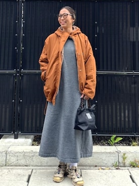 「アイテム（マウンテンパーカー）」を使った、FREAK'S STORE HEAD OFFICE WOMENさん（レディース・165cm）の冬コーディネート