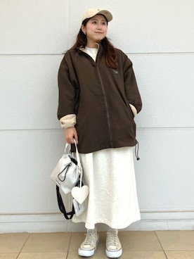 「アイテム（マウンテンパーカー）」を使った、FREAK'S STORE HEAD OFFICE WOMENさん（レディース・163cm）の秋コーディネート