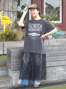 「ROOTOTE（ルートート）のアイテム（バッグ）」を使った、FREAK'S STORE HEAD OFFICE WOMENさん（レディース・162cm）の夏コーディネート
