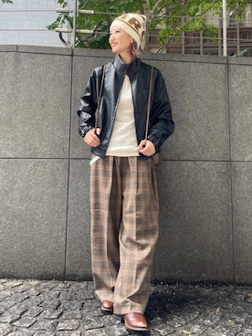 「FREAK'S STORE（フリークスストア）のアイテム（ブルゾン）」を使った、FREAK'S STORE HEAD OFFICE WOMENさん（レディース・154cm）の秋コーディネート