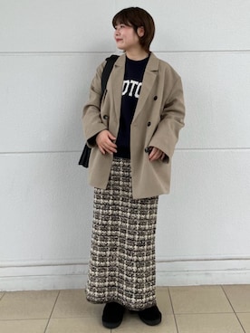 「FREAK'S STORE（フリークスストア）のアイテム（テーラードジャケット）」を使った、FREAK'S STORE HEAD OFFICE WOMENさん（レディース・153cm）の秋コーディネート